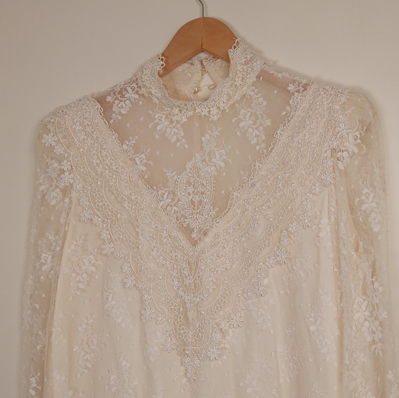 Michael Marcella by Barbara Chodos Vintage Victorian-Style Retro Lace Blouse - Picture 2 of 10